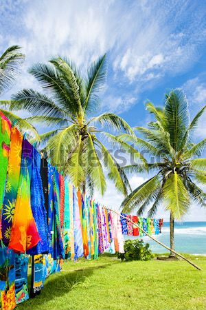 typical fabrics, Bathsheba, East coast of Barbados, Caribbean Stock photo © phbcz