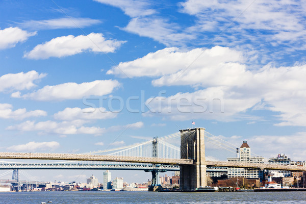 Brooklyn Bridge and Manhattan Bridge, New York City, USA Stock photo © phbcz