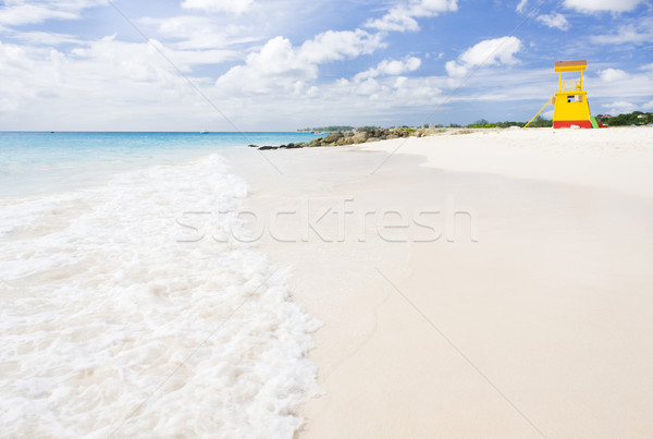 Stok fotoğraf: Kabin · plaj · Barbados · caribbean · deniz