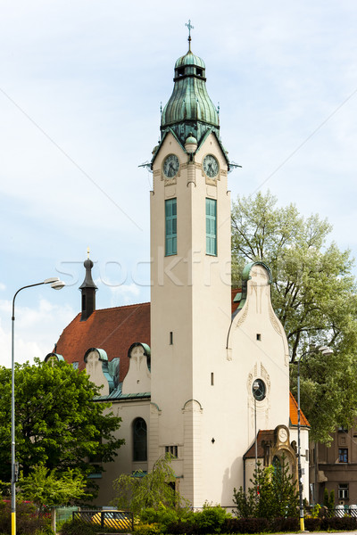 The Church of the exaltation of the Holy Cross, Jablonec nad Nis Stock photo © phbcz