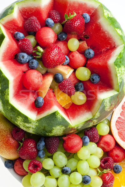 フルーツサラダ 水 メロン 食品 フルーツ 背景 ストックフォト © phbcz
