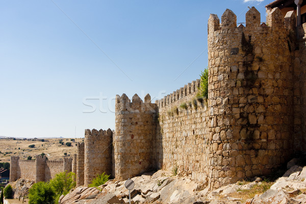 Fortification Espagne bâtiments architecture tour ville Photo stock © phbcz
