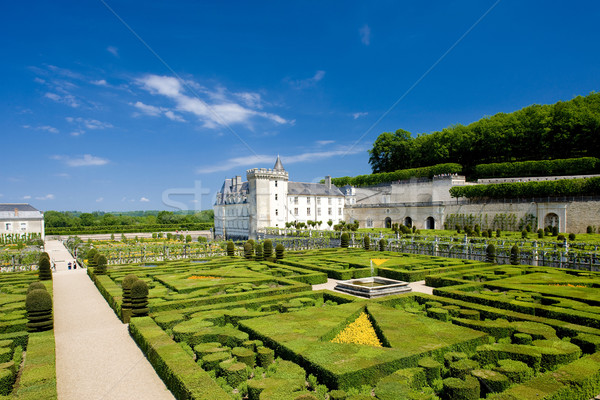 Villandry Castle with garden, Indre-et-Loire, Centre, France Stock photo © phbcz