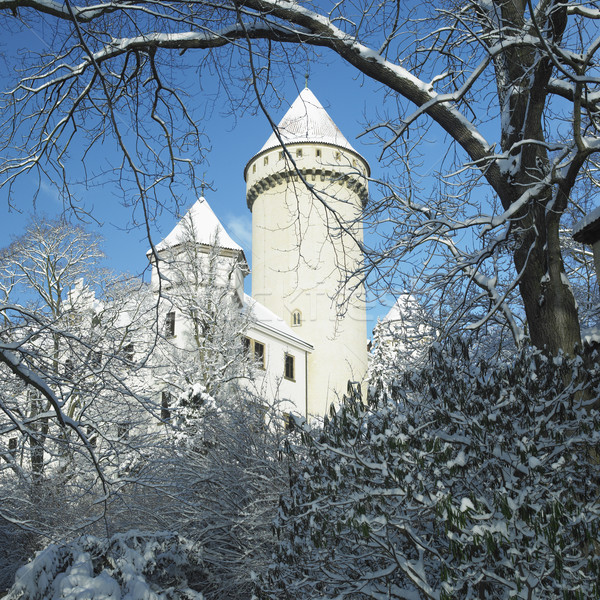 Konopiste chateau in winter, Czech Republic Stock photo © phbcz