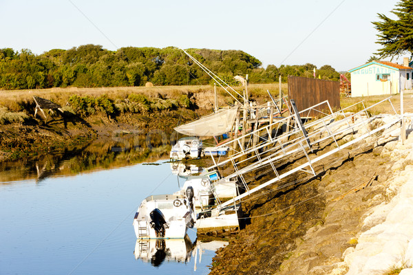 Halászháló sziget Franciaország Stock fotó © phbcz