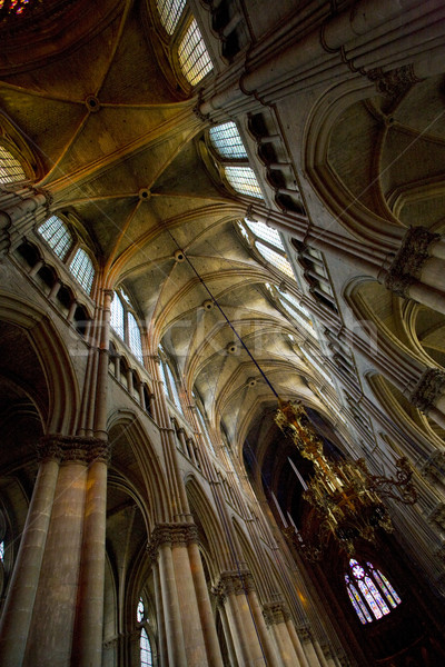 interior of Cathedral Notre Dame, Reims, Champagne, France Stock photo © phbcz