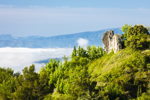 ruins of castle, Montfuron, Provence, France Stock photo © phbcz