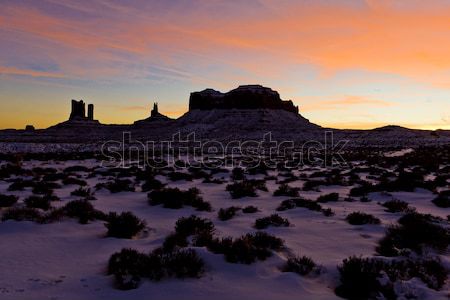Monument Valley National Park after sunset, Utah-Arizona, USA Stock photo © phbcz