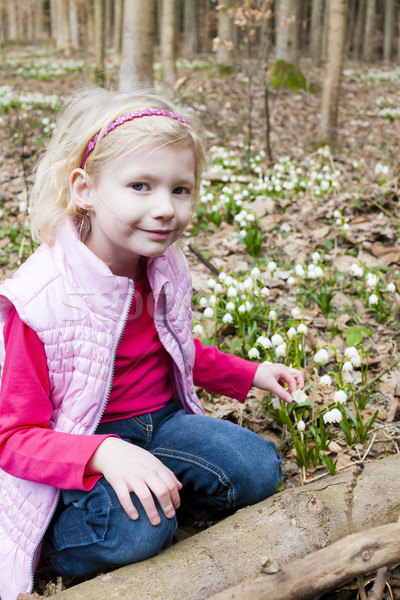 девочку весны природы девушки лес Сток-фото © phbcz