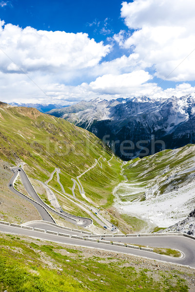 road at Passo dello Stelvio, Alto Adige, Italy Stock photo © phbcz