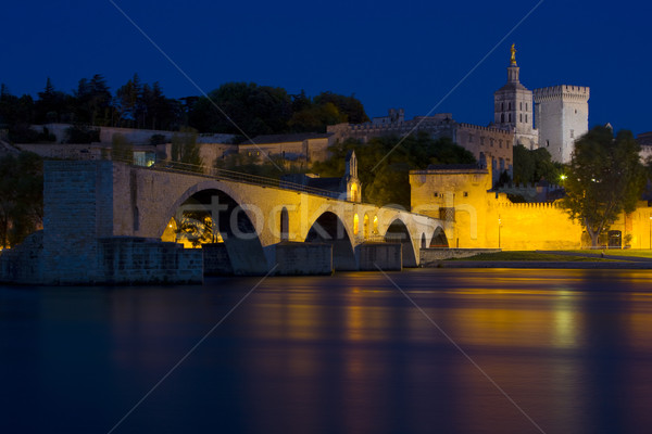 Avignon at night, Provence, France Stock photo © phbcz