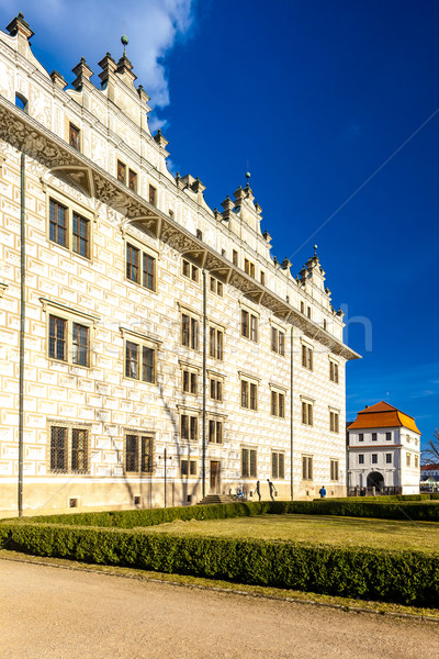 Palat Republica Ceha castel arhitectură în aer liber exterior Imagine de stoc © phbcz