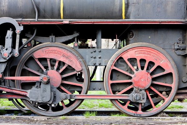 Stock photo: detail of steam locomotive (126.014), Resavica, Serbia