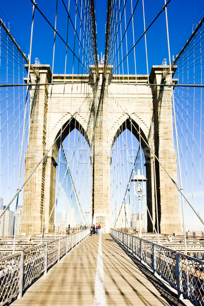 Stock fotó: Híd · Manhattan · New · York · USA · utazás · épületek