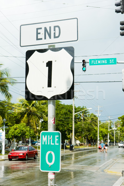 end of the road number 1, Key West, Florida, USA Stock photo © phbcz