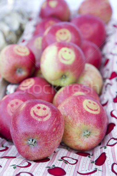 Manzanas calle mercado Noruega frutas salud Foto stock © phbcz