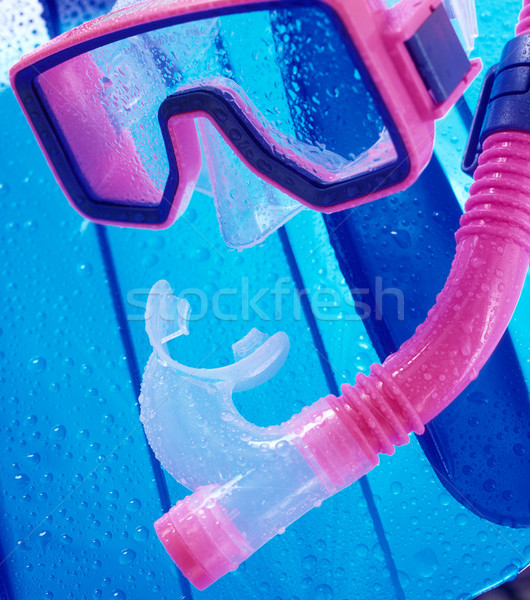 Búvárkodik víz sportok kék cseppek alámerülés Stock fotó © phbcz