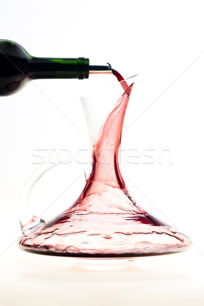 carafe with red wine Stock photo © phbcz