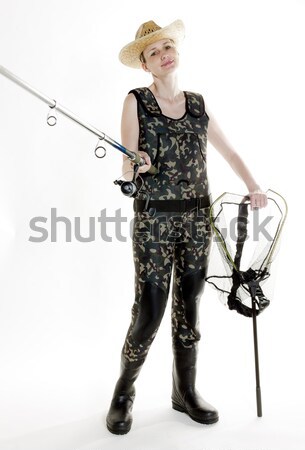 fisher woman in studio Stock photo © phbcz