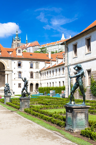 [[stock_photo]]: Jardin · Prague · château · République · tchèque · bâtiment · ville