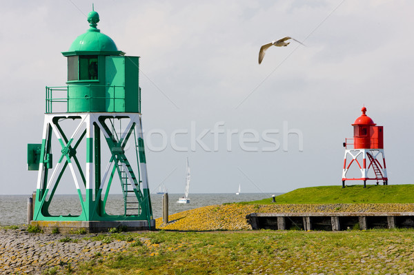 lighthouses, Stavoren, Friesland, Netherlands Stock photo © phbcz