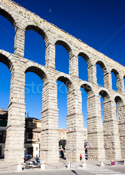 Roman aqueduct, Segovia, Castile and Leon, Spain Stock photo © phbcz