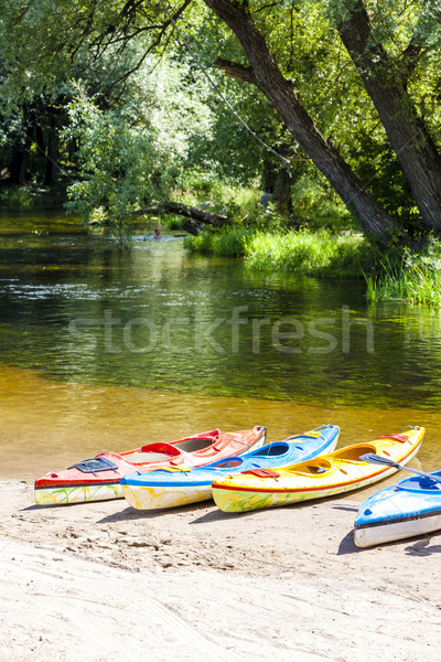 Stock photo: canoeing on Krutynia River, Warmian-Masurian Voivodeship, Poland