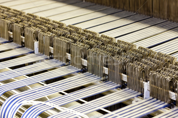 Közelkép textil gép technológia ipar gyár Stock fotó © phbcz