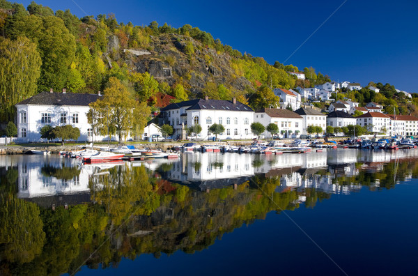 Stockfoto: Haven · Noorwegen · huis · zee · gebouwen · architectuur