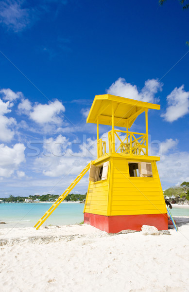 Stock foto: Kabine · Strand · Unternehmen · Barbados · Karibik · Meer