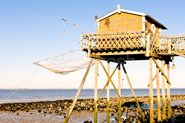 fishing house with a fishing net, Gironde Department, Aquitaine, Stock photo © phbcz