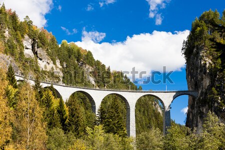 Landwasserviadukt, canton Graubunden, Switzerland Stock photo © phbcz