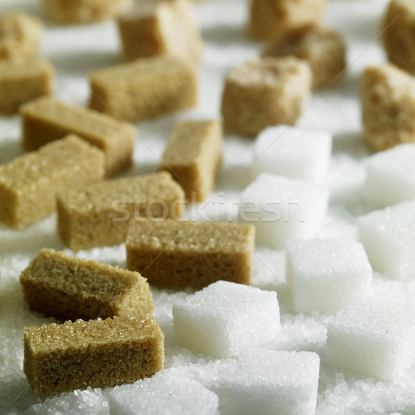 Zollette di zucchero alimentare dolce zucchero rosolare nutrizione Foto d'archivio © phbcz