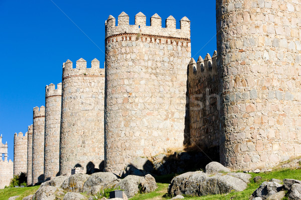 Fortificatie Spania clădirilor arhitectură turn oraş Imagine de stoc © phbcz