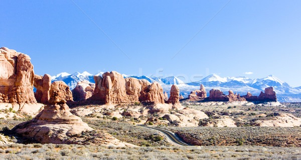Arches National Park with La Sal Mountains, Utah, USA Stock photo © phbcz
