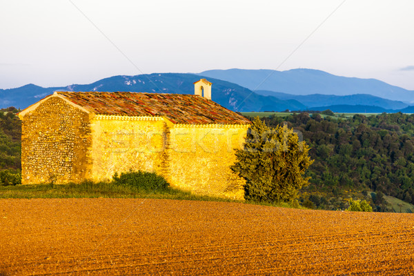 chapel, Plateau de Valensole, Provence, France Stock photo © phbcz