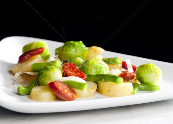 vegetables mixture with sausage and potatoes Stock photo © phbcz