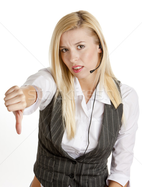 Stock photo: operator's portrait