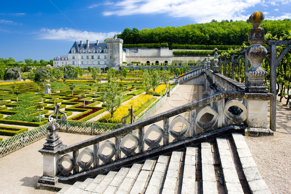 Villandry Castle with garden, Indre-et-Loire, Centre, France Stock photo © phbcz