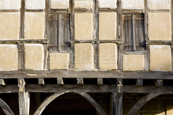 wooden house from the 15th century, Mervans, Burgundy, France Stock photo © phbcz