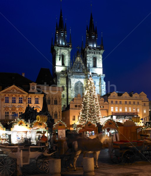 Stock photo: Old Town Square at Christmas time, Prague, Czech Republic
