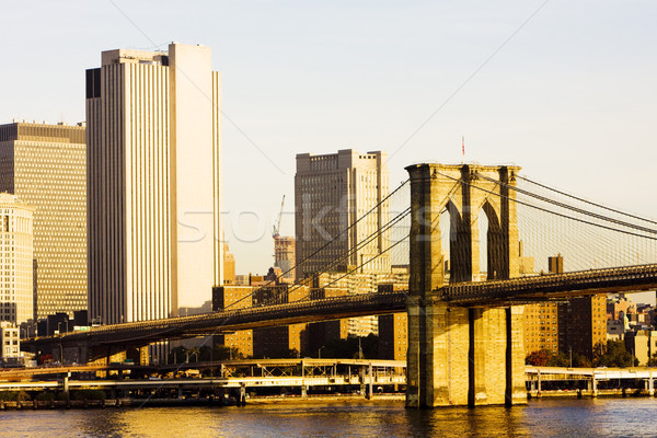Stock fotó: Híd · Manhattan · New · York · USA · utazás · épületek