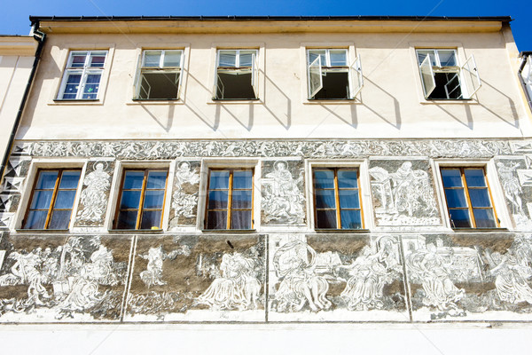 detail of renaissance house, Znojmo, Czech Republic Stock photo © phbcz