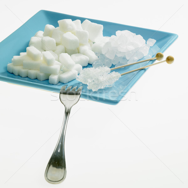 plate with sugar Stock photo © phbcz