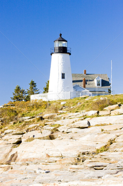 Stok fotoğraf: Deniz · feneri · nokta · ışık · Maine · ABD · Bina