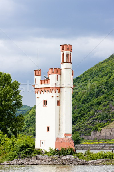Binger Maeuseturm, Mouse Tower on Mouse Island, Rhineland-Palati Stock photo © phbcz