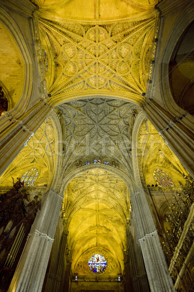 interior of Cathedral of Seville, Andalusia, Spain Stock photo © phbcz