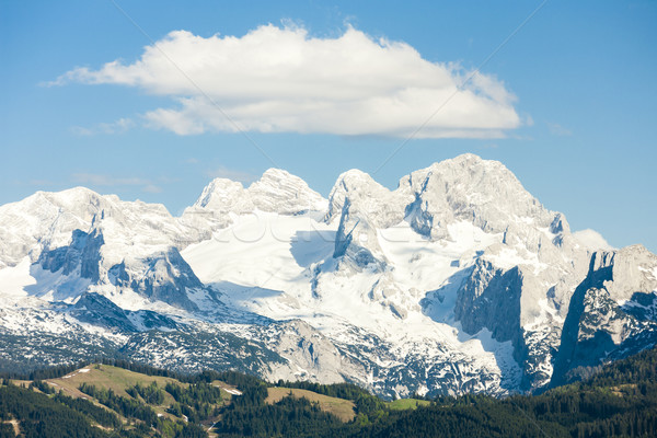 Vedere vest Austria peisaj zăpadă munţi Imagine de stoc © phbcz