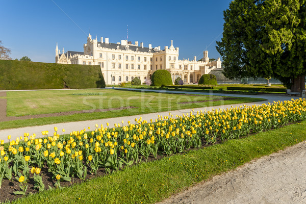 Lednice Palace with garden, Czech Republic Stock photo © phbcz