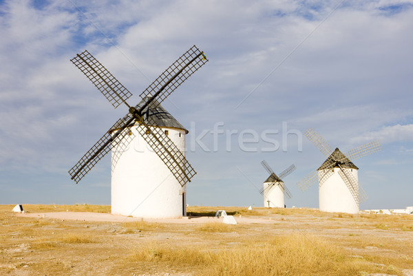 [[stock_photo]]: Espagne · Voyage · moulin · à · vent · moulin · extérieur · à · l'extérieur